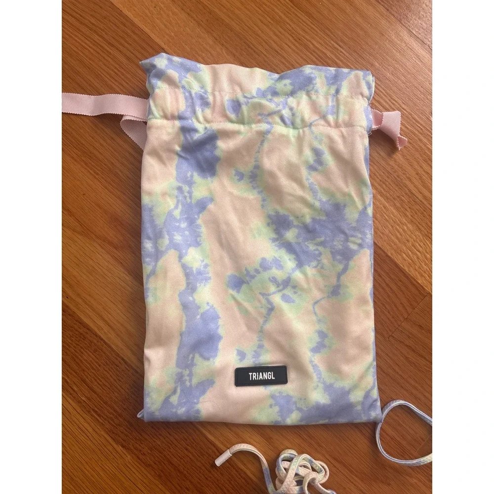 TRIANGL Tie Dye Bikini Swimsuit Set Swimwear‎ Pastel Blue Purple Pink XLARGE